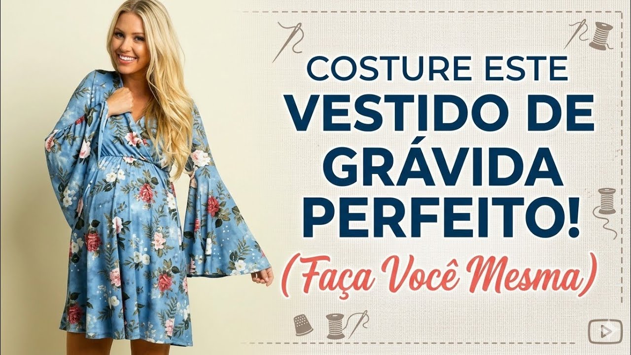 DIY Como fazer Vestido Gestante Grávidas _Costura fácil passo passa para  iniciantes Gisleide Novelo