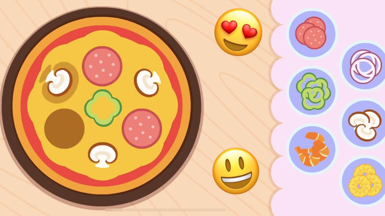 LEARNING GAME . Making PIZZA in English . Kids cooking game | Готовим пиццу на английском
