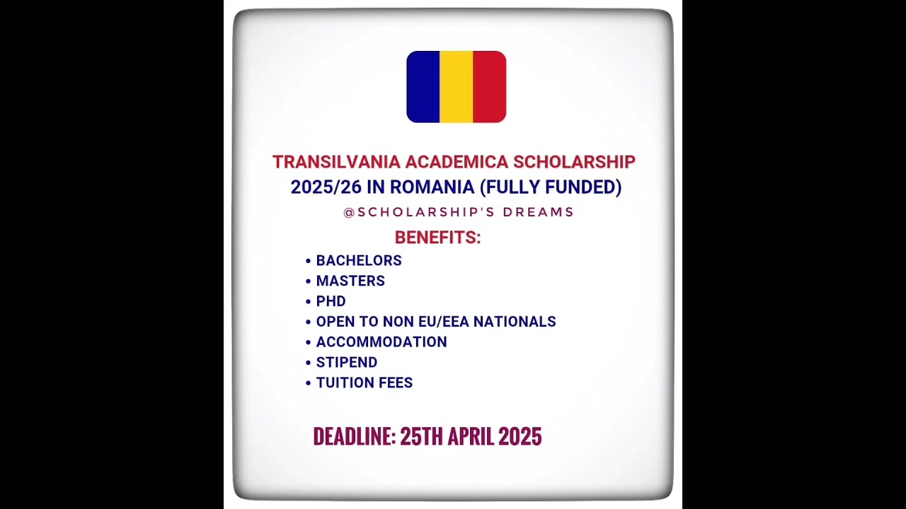 Transilvania Academica Scholarship 2025 in Romania #scholarship #2025 #studyabroad #romania #nepal