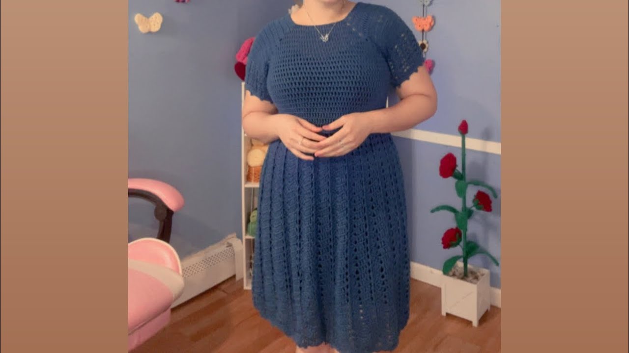 Vestido tejido a crochet 🧶 fácil de hacer. #mauracrochet #crochet #tejedoras 