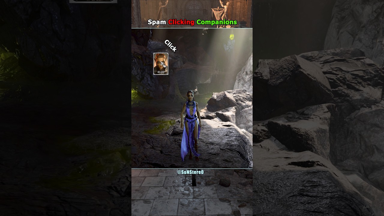 Companion Reactions to Spam Clicking in Baldur's Gate 3