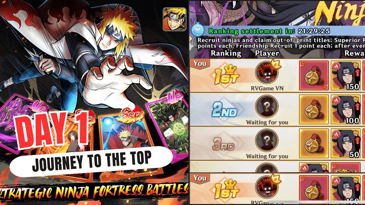 [ Konoha Crisis：Ninja War / Day 1 ]: Journey To The Top Of The Server With 1,200 Spin Tickets