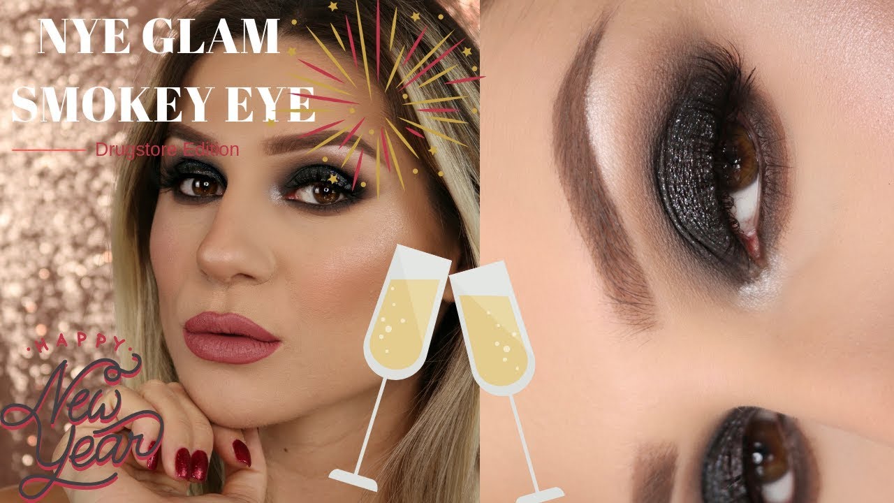 NEW YEARS GLAM SMOKEY EYE || DRUGSTORE EDITION || GIO DREVELI
