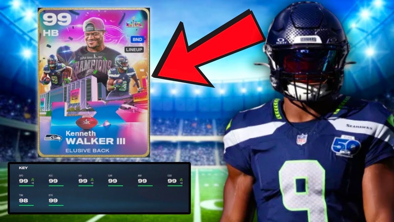99 OVR SUPERBOWL MVP KENNETH WALKER IS BROKEN!