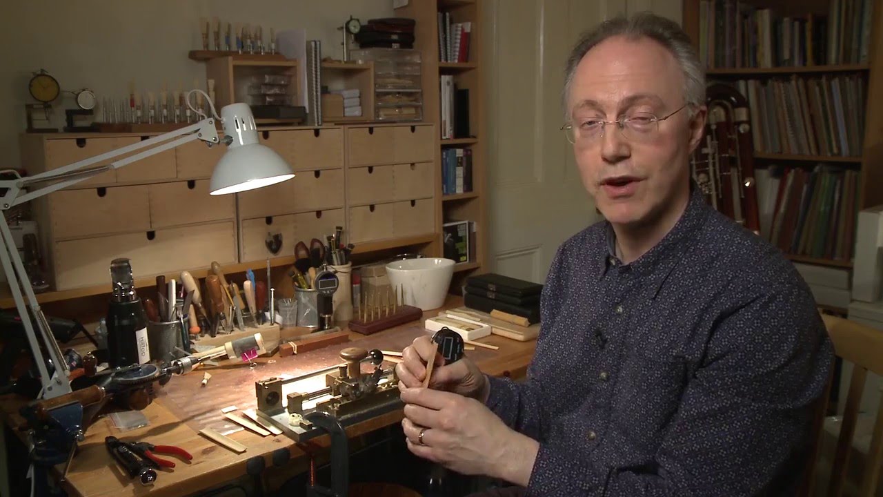 How to Make a Bassoon Reed 4 - gouging the cane.