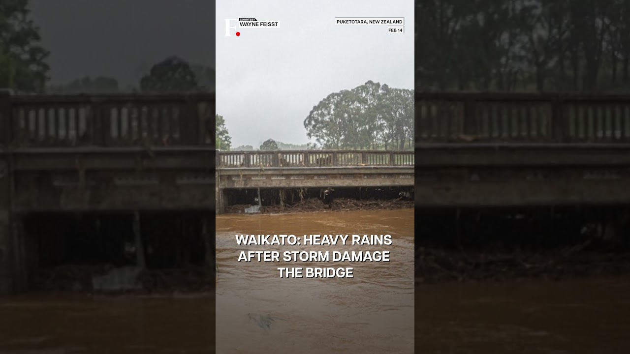 New Zealand: Truck Falls As Floods Collapse Bridge In Waikato | Subscribe To Firstpost | N18G