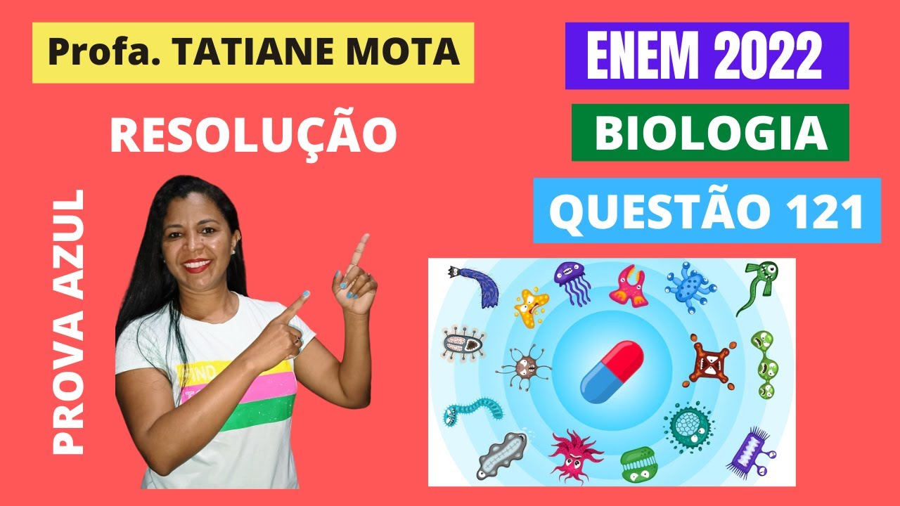 ✅[ENEM 2022] # BIOLOGIA # QUESTÃO 121 – MICROBIOLOGIA: ANTIMICROBIANOS - Antimicrobianos são