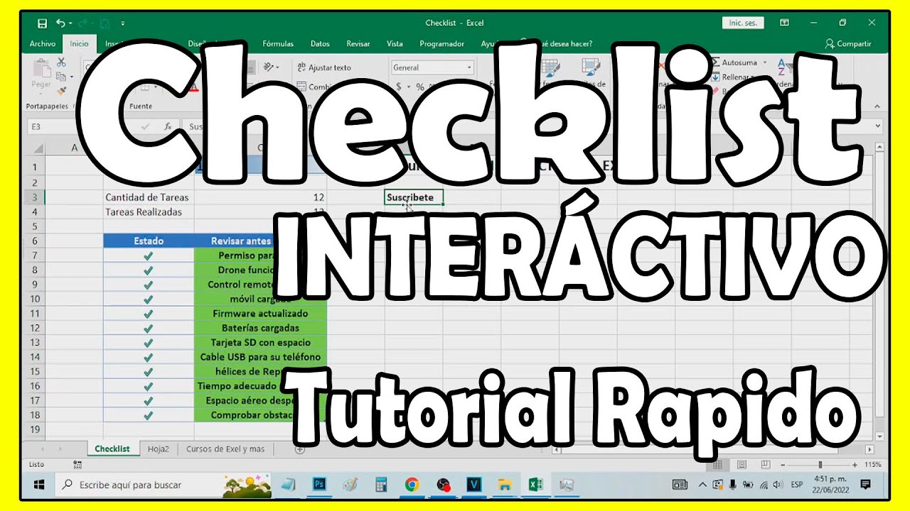 Cómo crear un Checklist INTERÁCTIVO en EXCEL paso a paso Fácil - comoconfigurar