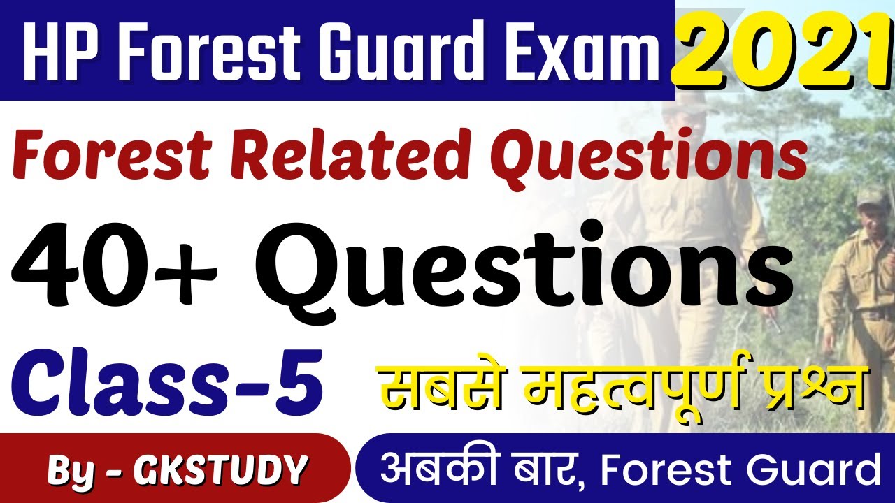 HP Forest Guard Class-5 !! Forest Related Question in Hindi !! HP Forest Guard Exam 2021 !!