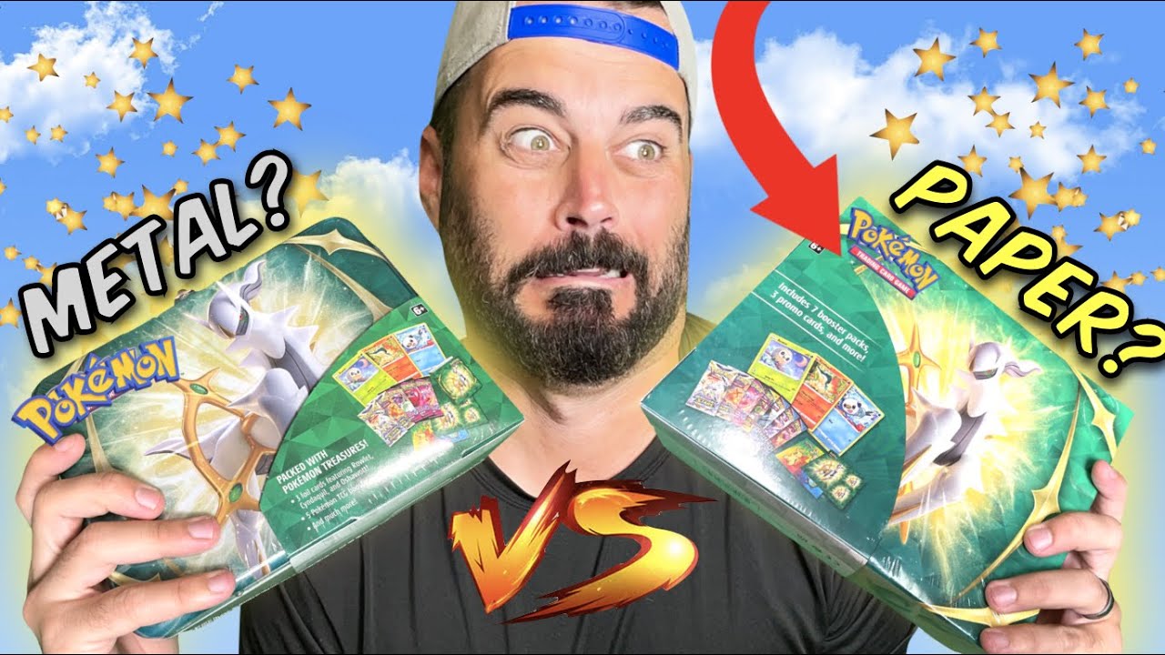 DID YOU KNOW ABOUT THIS?! - Comparing The Pokemon Arceus Metal Tin With The Paper Box Treasure Chest