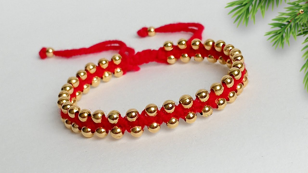 Woolen bracelet making at home easy || how to make handmade bracelets || easy bracelet tutorial 
