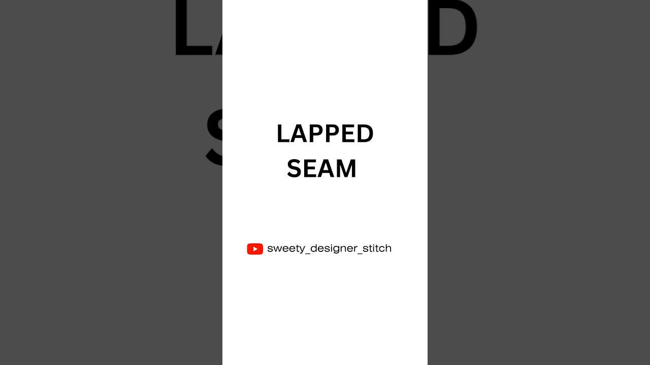 LAPPED SEAM 🪡| BASIC SEAMS #fashion #seams #stiching #lappedseam #basicseam #tutorial #basic #blog