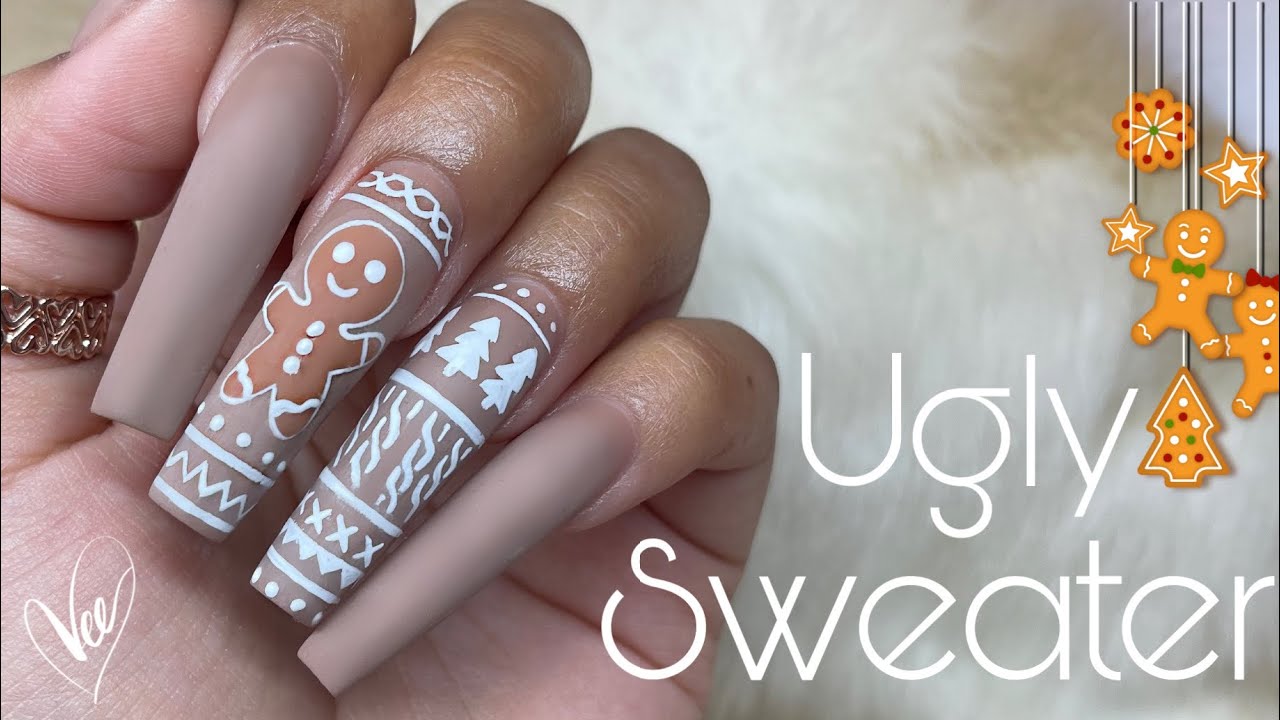 How To: Ugly Sweater Nail Art | Acrylic Nail Tutorial | Giveaway