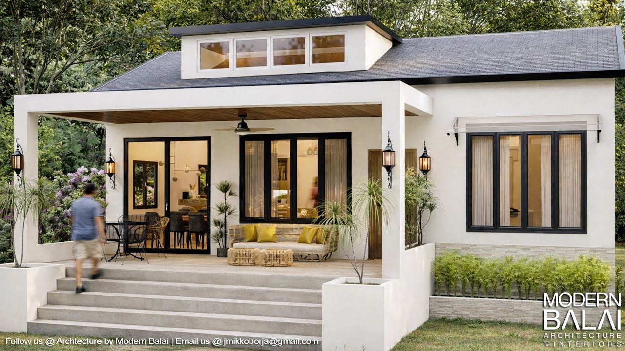 Simple House Design Small Farmhouse Idea | 9X10.5 Meters