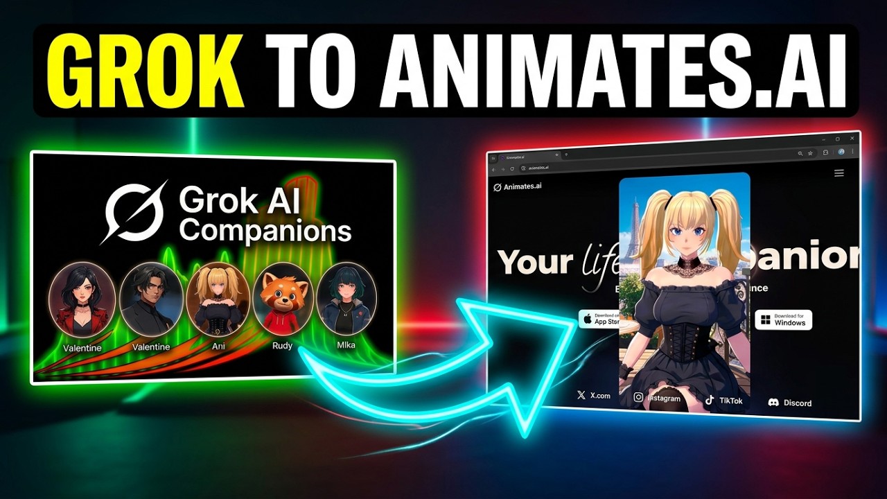 У AI-компаньонов Ani и Mika из Grok появился новый дом. Плюс краткий обзор Animates.AI