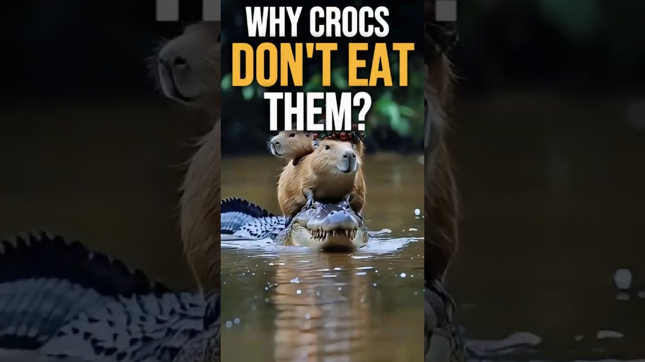 Why Crocodiles Don&rsquo;t Eat Capybaras? Nature&rsquo;s Chillest Duo! #Capybara #Wildlife #AnimalFacts