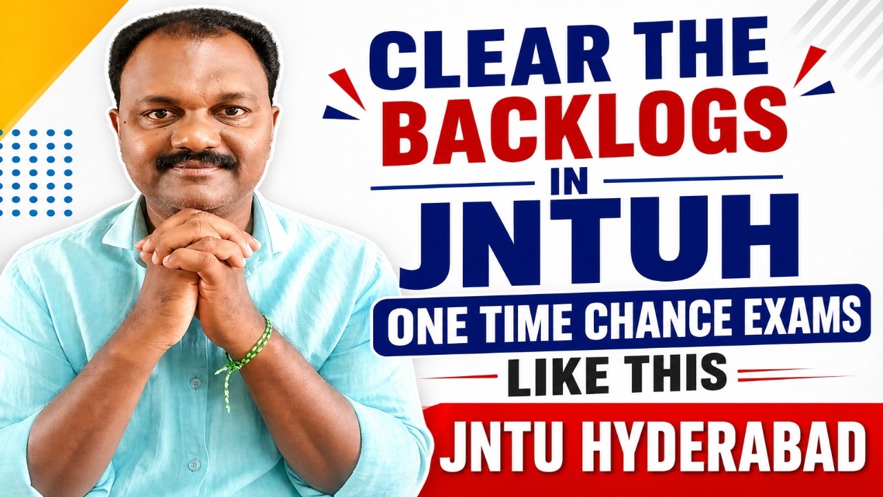 CLEAR THE BACKLOGS IN JNTUH ONE TIME CHANCE EXAMS LIKE THIS#jntuh