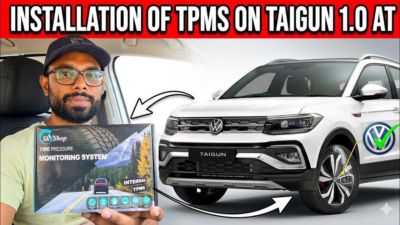 TPMS on TAIGUN 1.0 AT || Installation of TYRE PRESSURE MONITORING SYSTEM 
