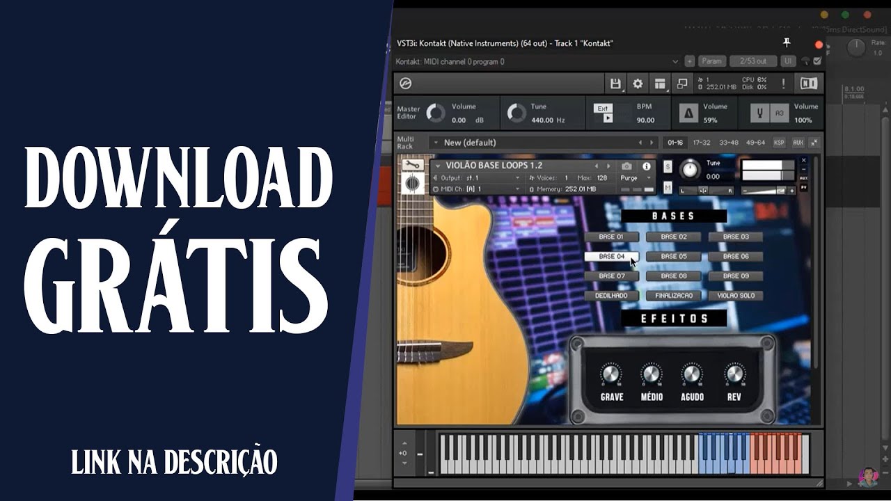 Violão Base Loops para Kontakt - (Grátis - Link na Descrição)