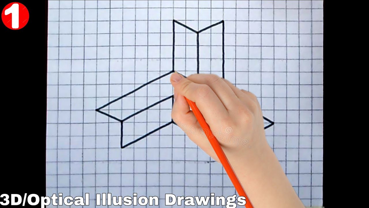 3D / Optical Illusion Drawing Tricks / 3D Drawing / Optical illusion Drawing || Ashar 2M