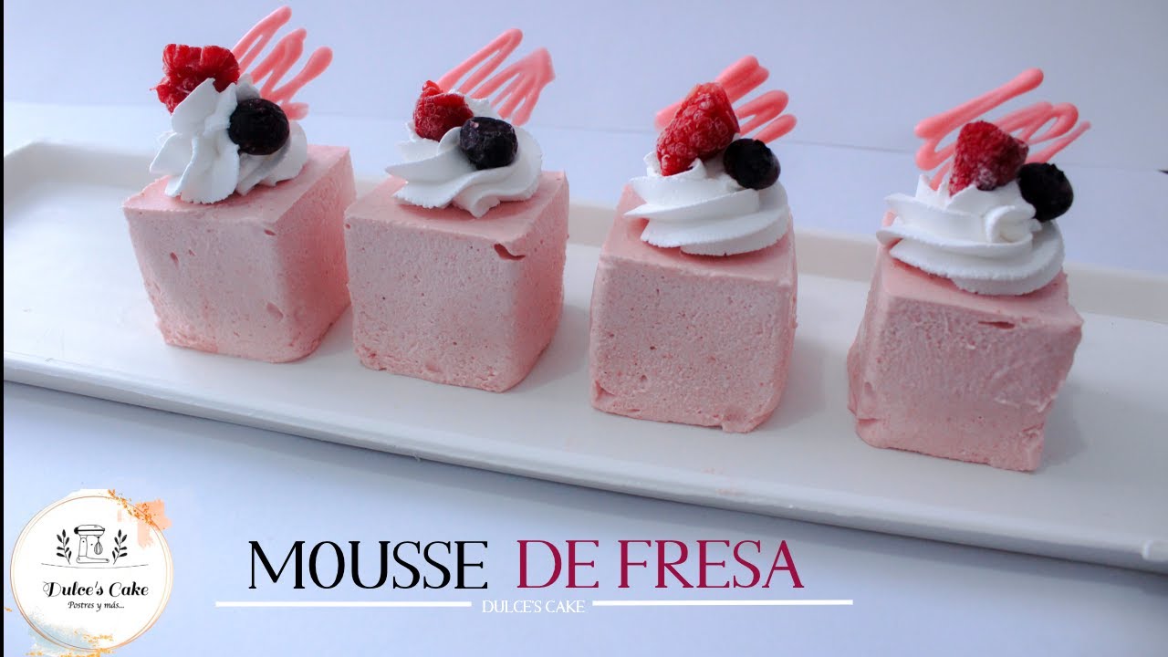Mousse de Fresa / Solo 4 ingredientes / Rico y rápido
