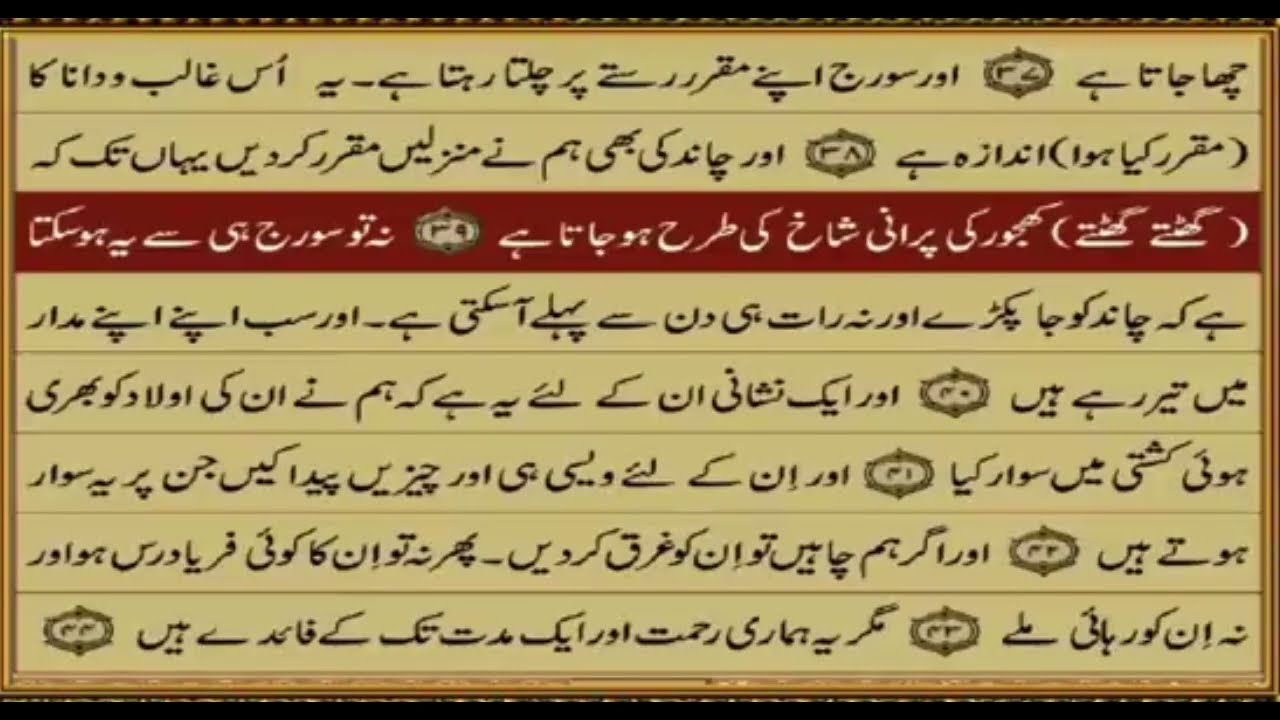 *QURAN Urdu Translation -PARA 23 - QURAN Ka Urdu Tarjuma- Spara-23- #quran #islam #qurantranslation