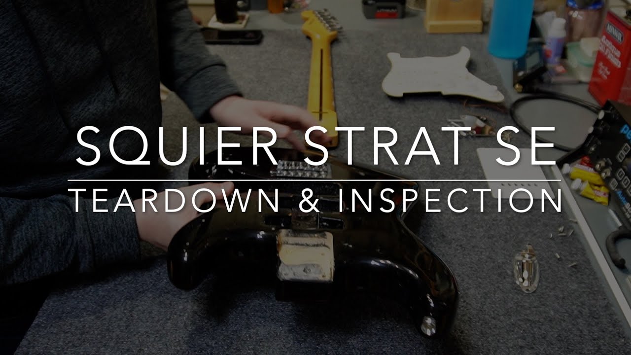 Tearing Down and Disassembling a 2000 Squier Stratocaster SE - Made in China, Strat Pack Guitar