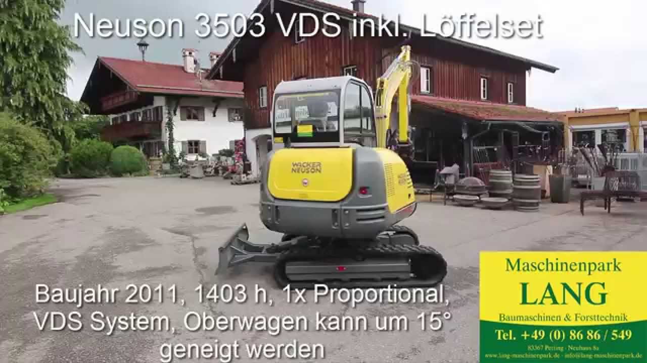 Wacker Neuson 3503 VDS Löffelset Minibagger Bagger DEMO @ Lang Machinery