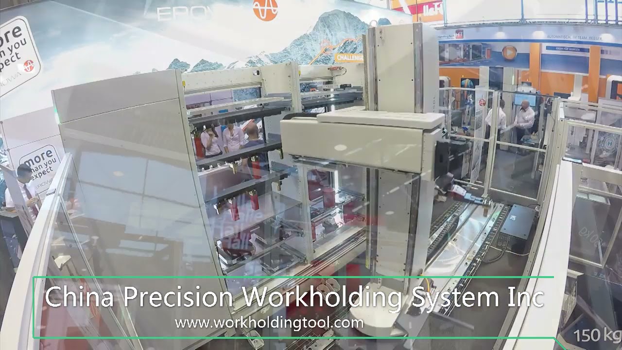 EROWA UPC palletizing with Robot Gripper linear automation CPWS
