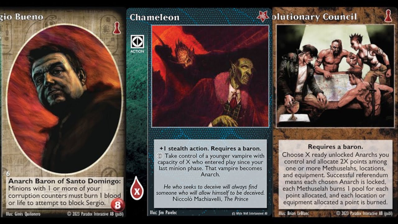 VTES The Evil Marko Experience, barones que usan Chameleon para robar vampiros y matar a políticas