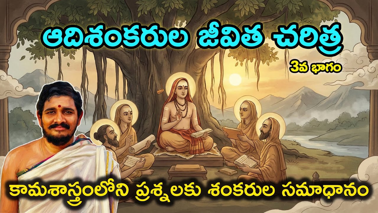 ఆదిశంకరుల జీవిత చరిత్ర 3వ భాగం#Hindudharmakshetram #SantoshGhanapathi