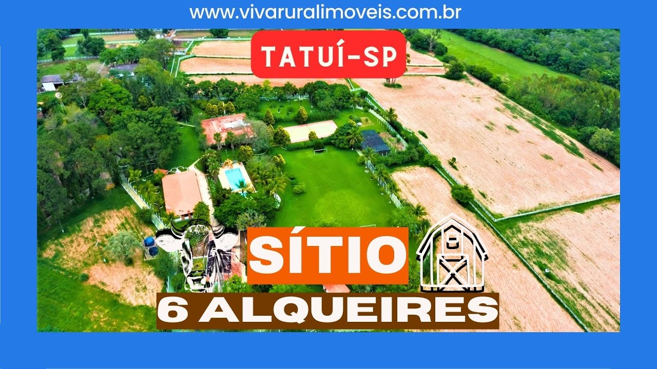 Sitio de 6 alqueires a venda na região de Tatuí-SP.