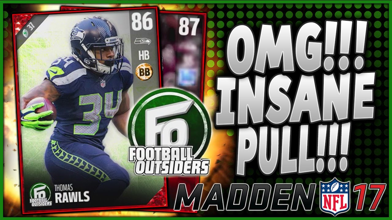 OMG! MY BEST PULL!!! | NEW FOOTBALL OUTSIDERS RAWLS!! | MUT 17 PACK OPENING
