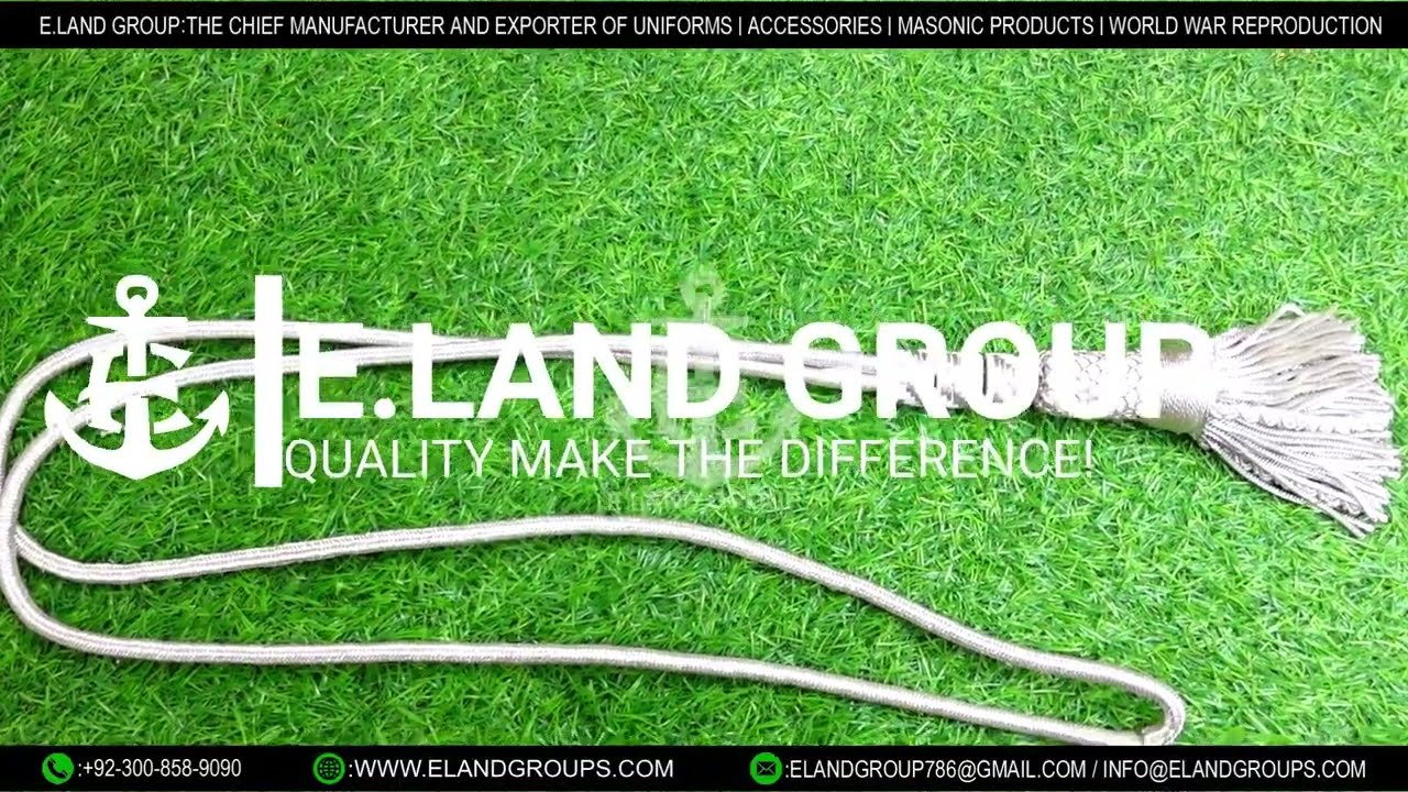 Military and police dress uniforms Officer ceremonial knot, navy dress lanyard