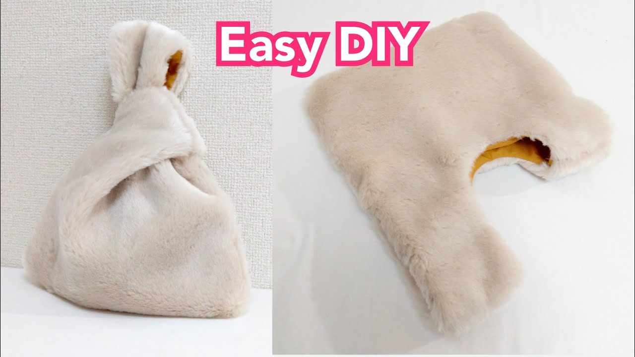 【音量注意⚠️】簡単に縫えます！この季節に持ちたいバッグ作り方【Easy DIY!】One Handle Fluffy Bag Tutorial.
