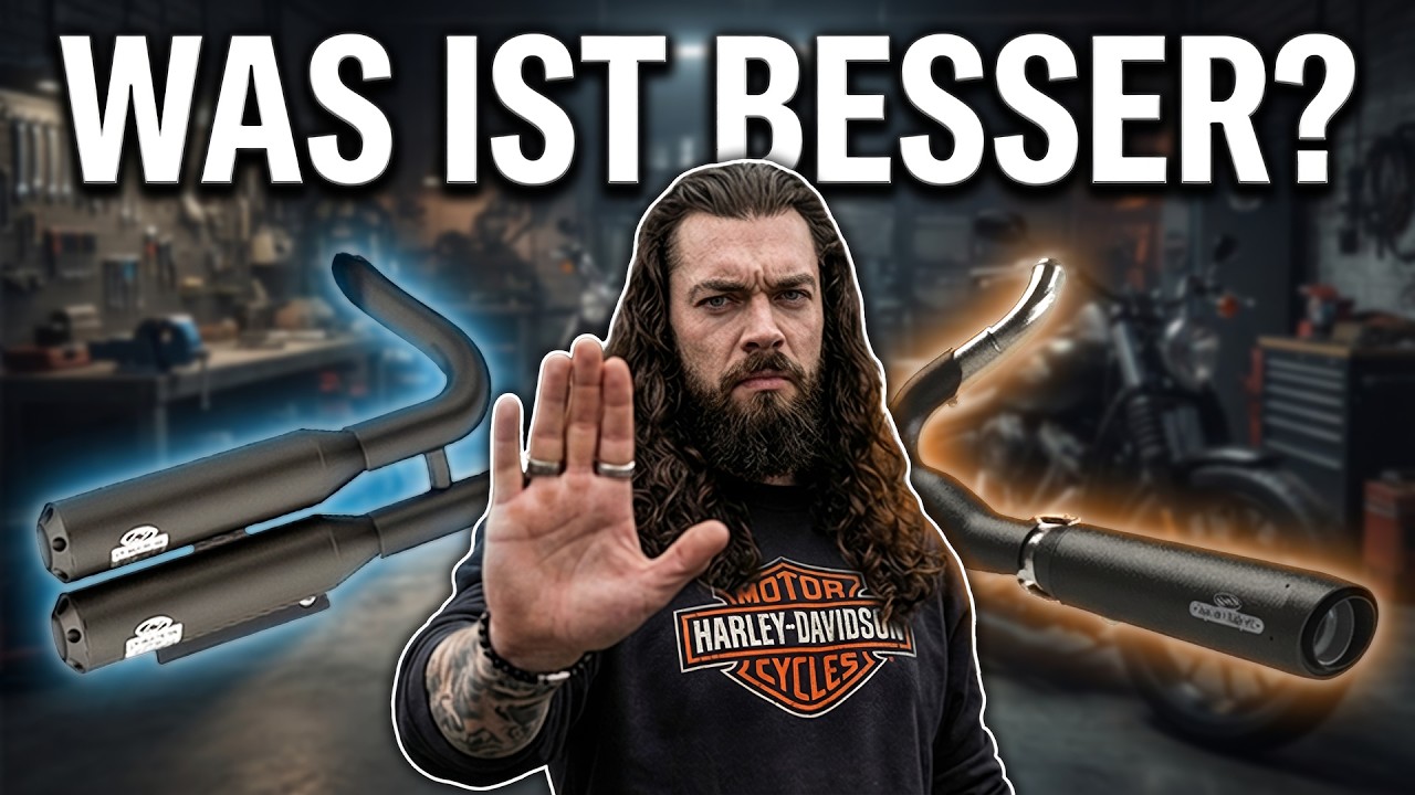 DER BESTE AUSPUFF F&Uuml;R DEINE HARLEY? 🤔 2-IN-1 VS 2-IN-2 ANLAGEN