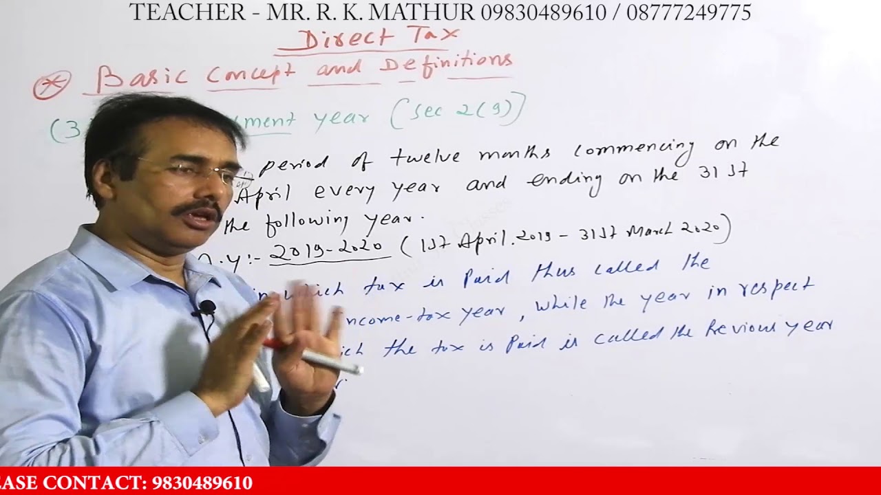Basic concept of Direct Tax and Definition of Direct Tax | Mathur Sir Classes