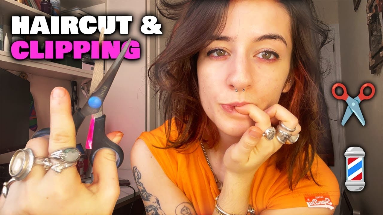 [ASMR] ✂️ Fast Haircut & Face Clipping 🩷🧡