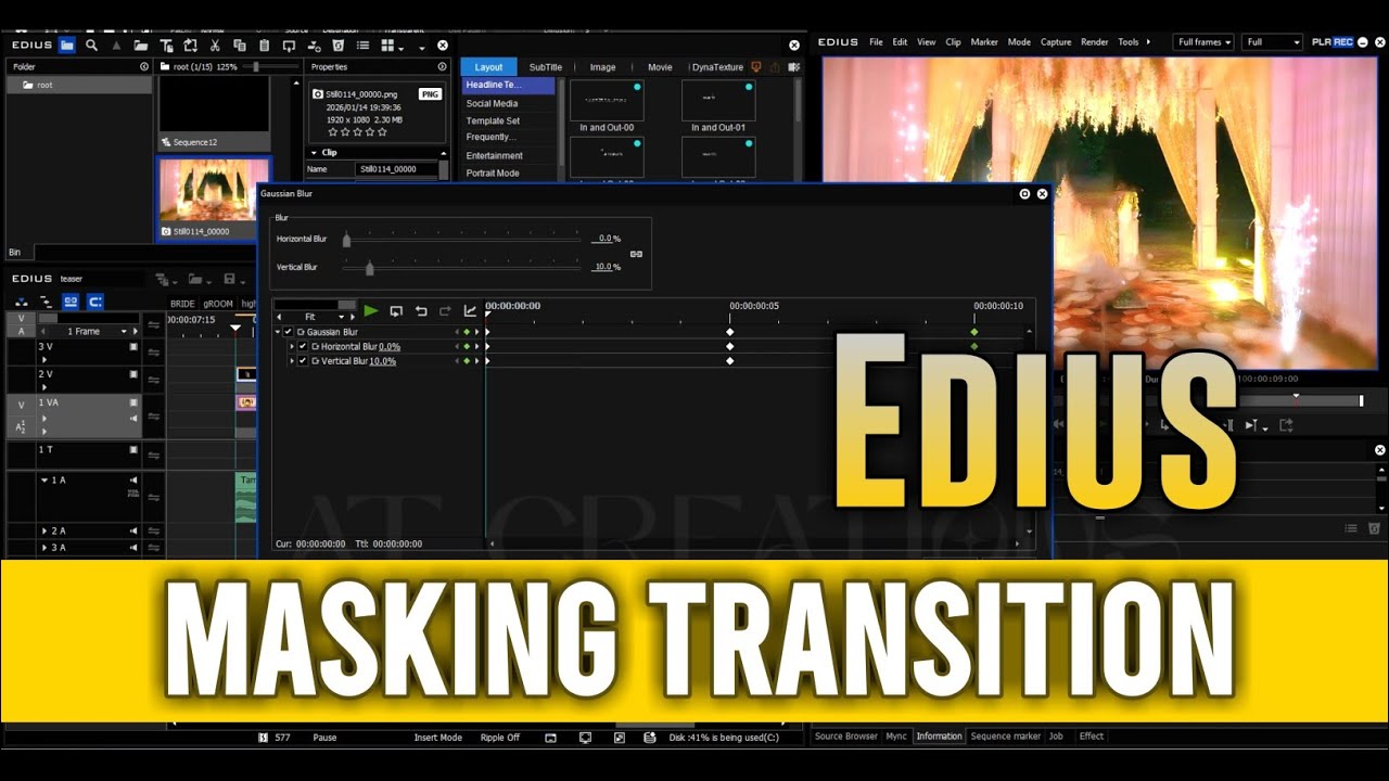How To Create Masking Transition On Edius 11 | Edius 11 Tutorial