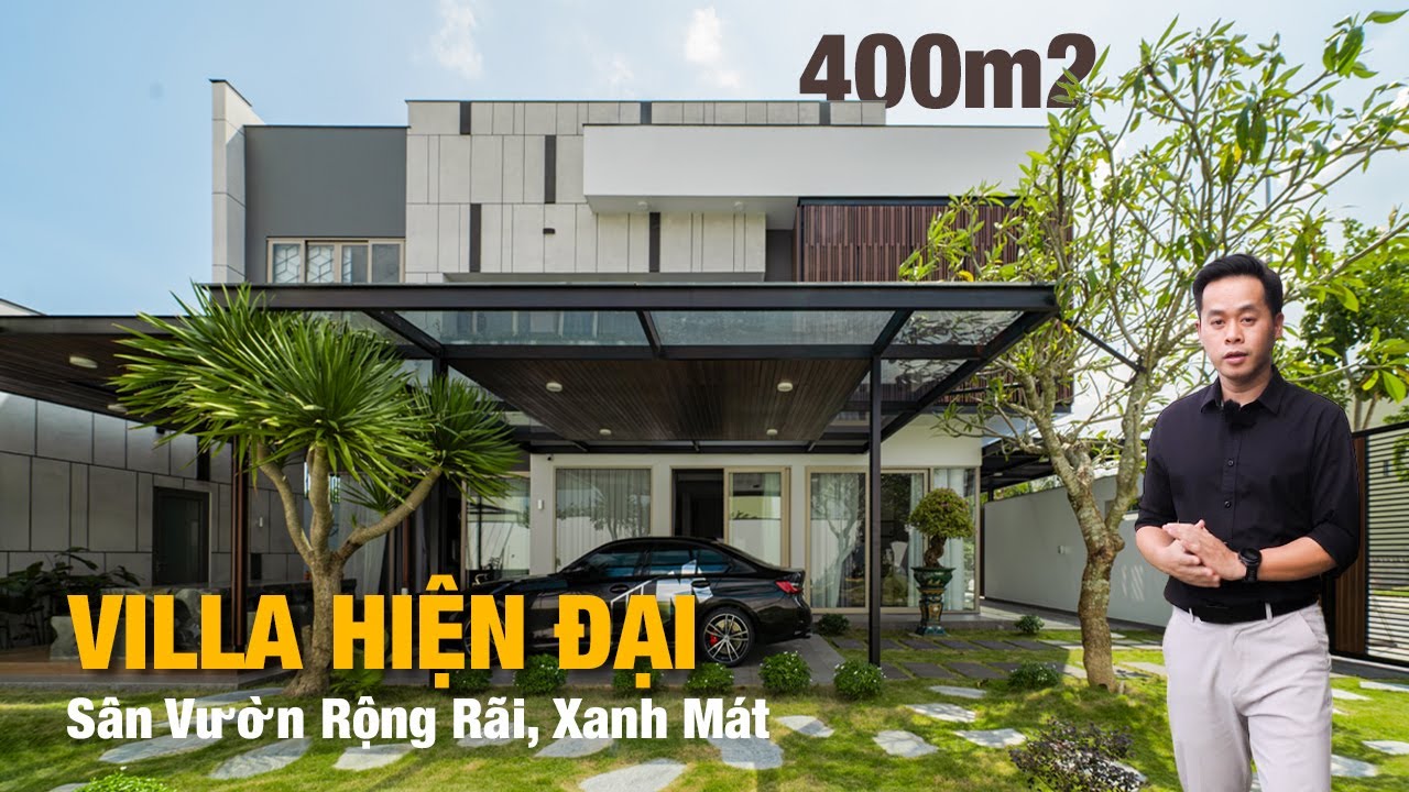 (REVIEW) Nhà Phố 2 Tầng Đẹp | Nét Đẹp Hiện Đại Vởi Mảng Sân Vườn Xanh Mát