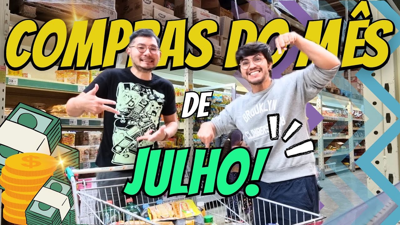 JULHO/2024 | COMPRAS DO MÊS NO SUPERMERCADO | CASAL GAY