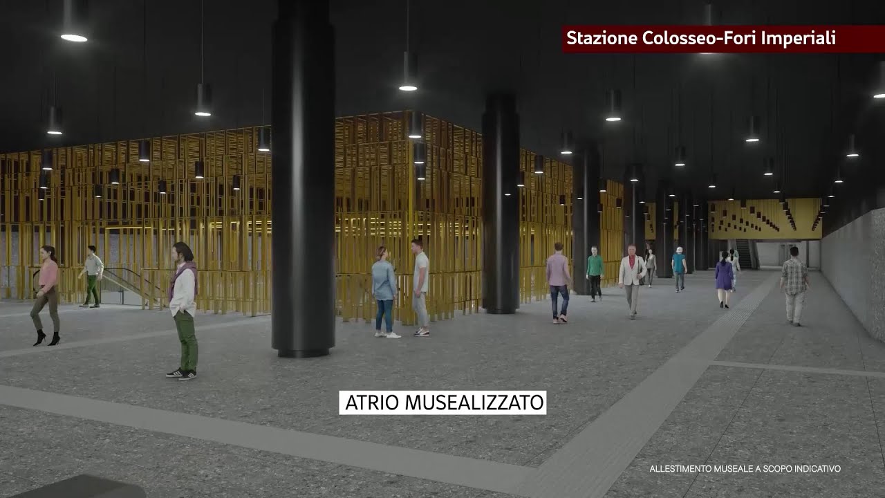 Video 3D della nuova stazione Colosseo-Fori Imperiali della Linea C