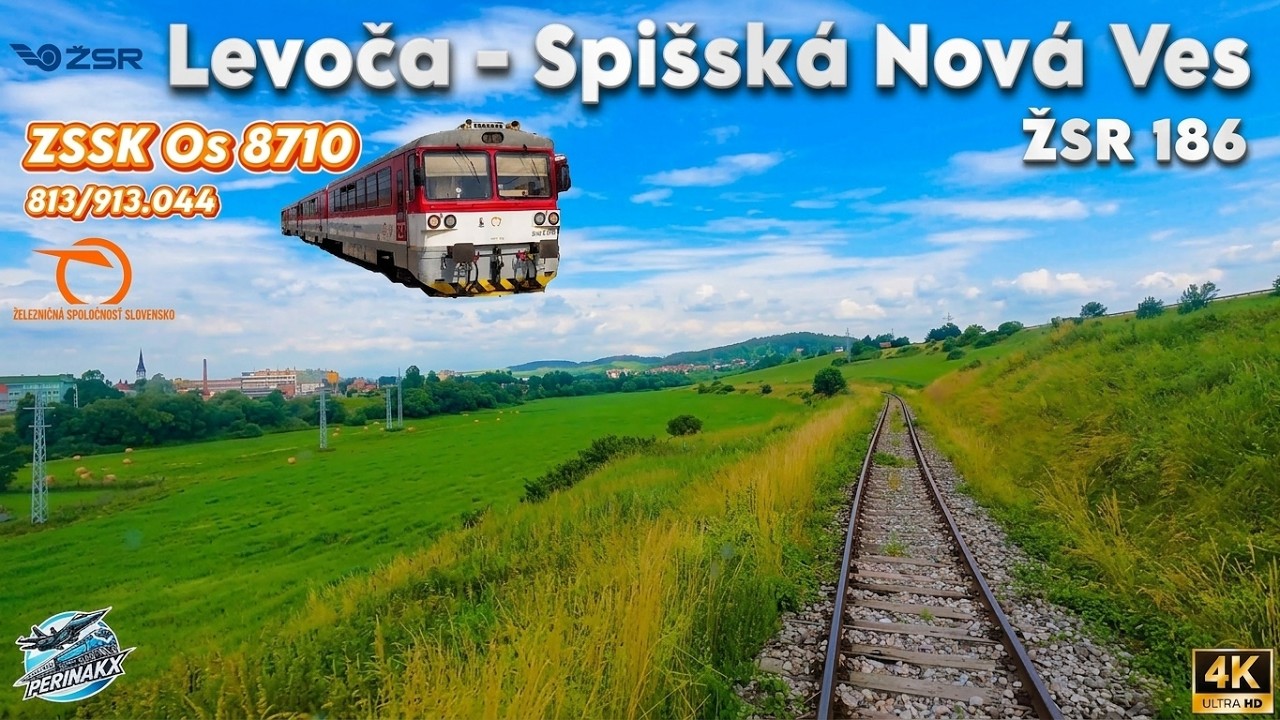 4K Cabview ► Levoča - Spišská Nová Ves / ŽSR 186 / Os 8710 / 813/913.044 ►Zvláštny vlak z Levoče ⛪️
