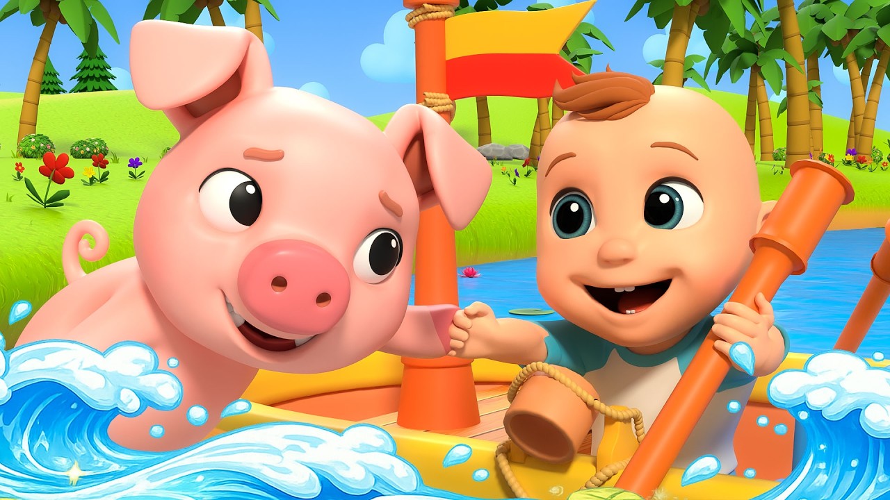 Boat Racing Playtime with Animal Friends | Newborn Nursery Rhymes for Kids | LuLu LaLa