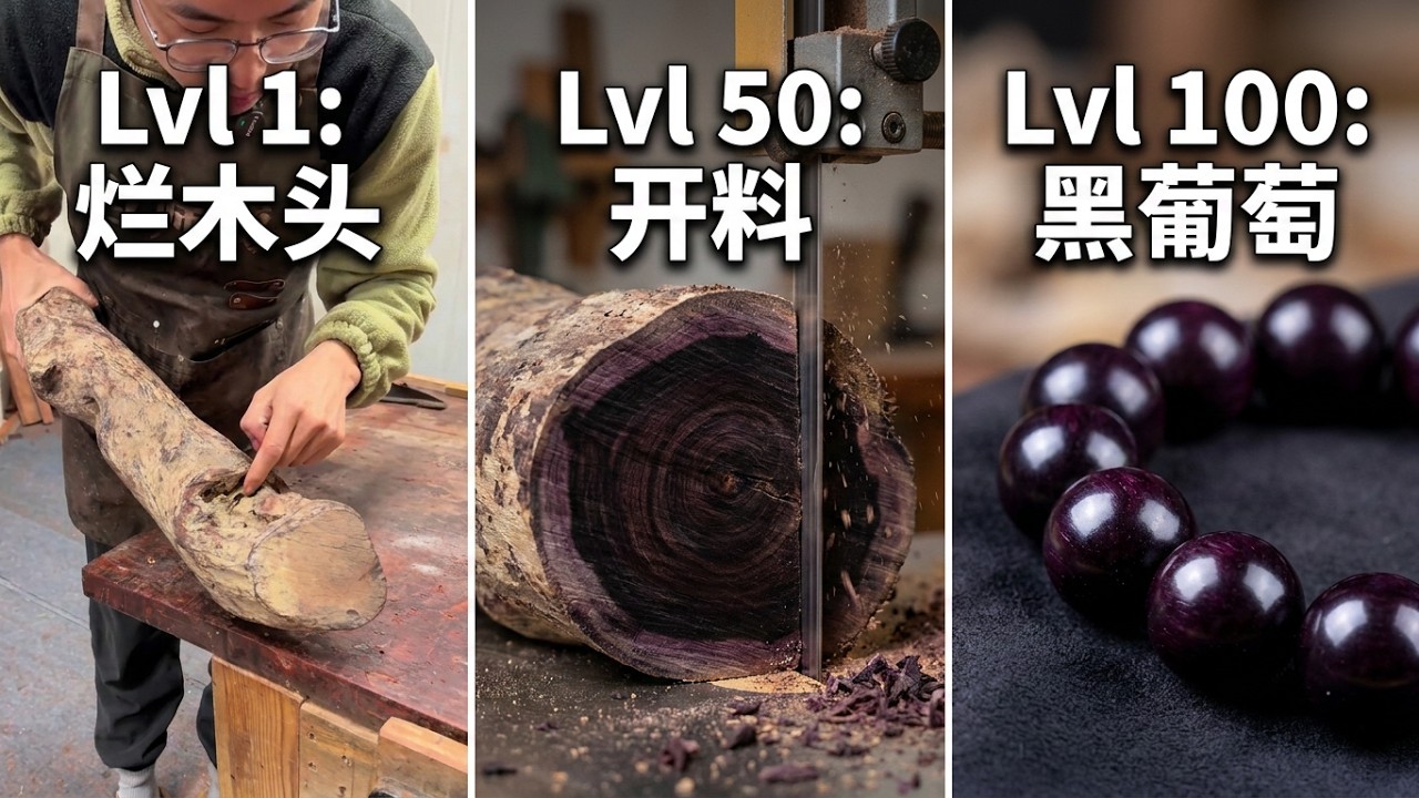 用海南黄花梨老料子，定做一串原汁原味的文玩手串！#旧物改造 #文玩手串 #黄花梨 #小叶紫檀