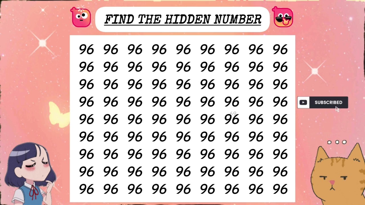 Find 69 among 96 | Extreme Number Puzzle | 99% Fail This Challenge