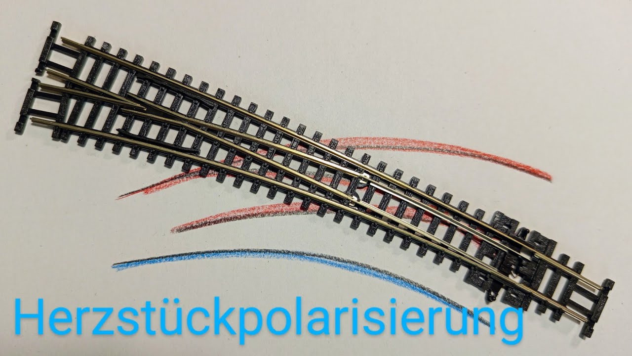Herzstückpolarisierung einer PECO Code 55 Bogenweiche