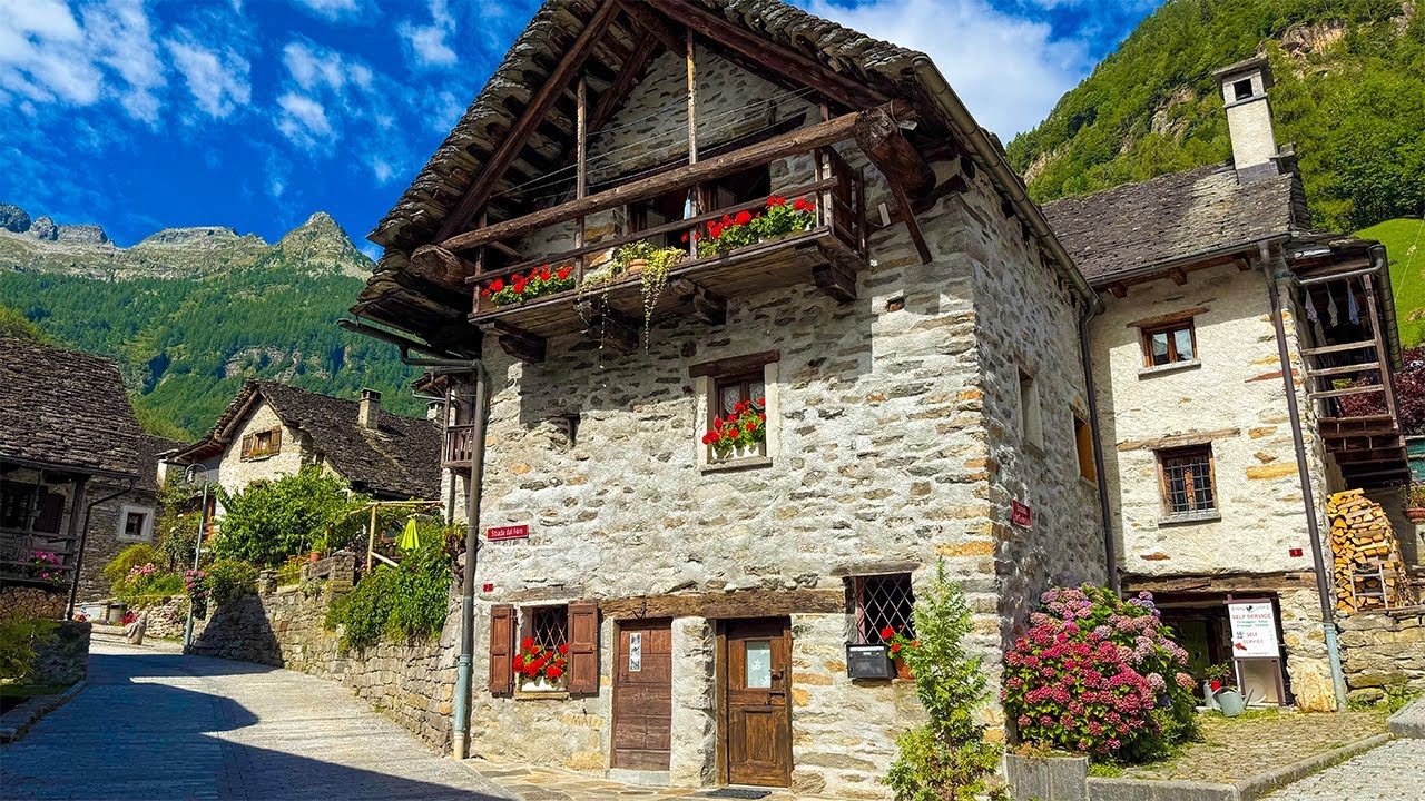 Sonogno, Switzerland's Fairy-Tale Village Is Real, 4K Video Ultra HD