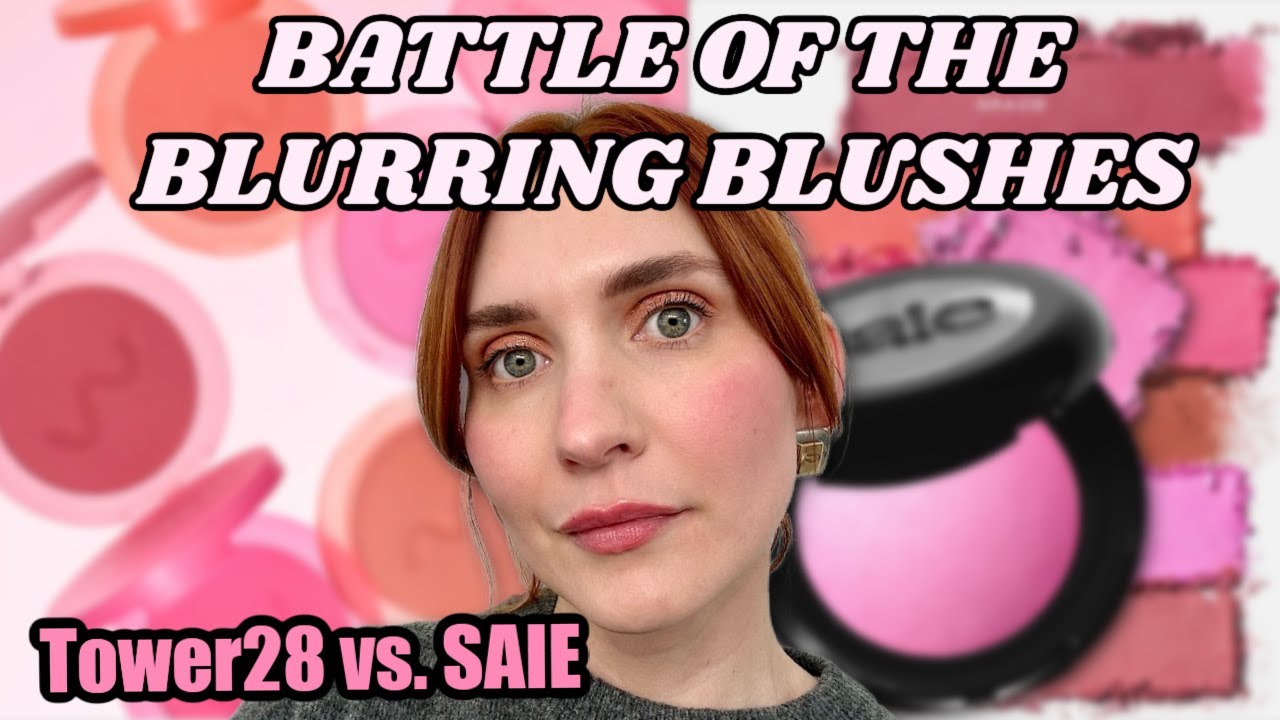 BATTLE OF THE BLUSHES: Saie SuperSuede Blush & Tower28 GetSet Blur + Set Blush