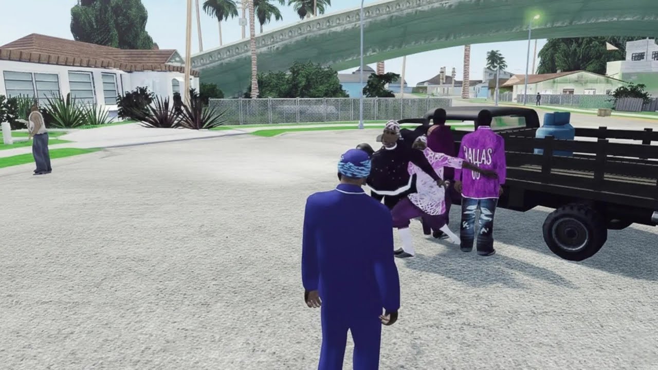 😂GTA San Andreas Rusty Car War Ballas 1 2 3 vs Rider Full Street Fight Chaos🤣